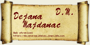 Dejana Majdanac vizit kartica